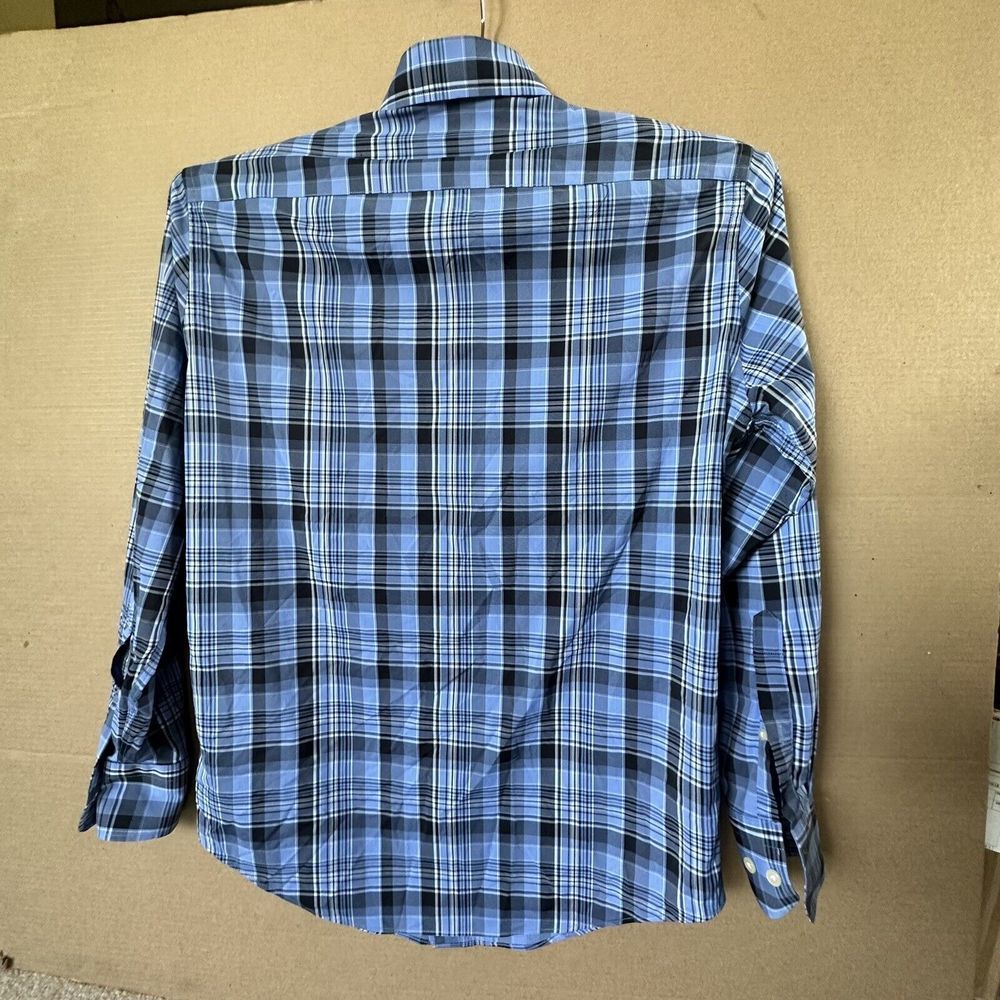Peter Millar Mens Med southern Comfort Plaid Long Sleeve Button Up - Picture 3 of 5